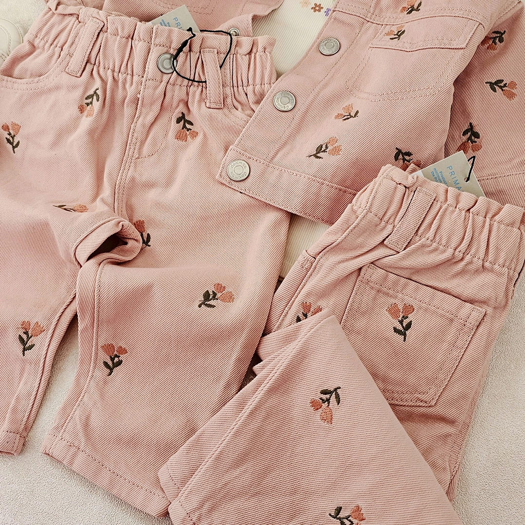 ست کت و شلوار جین گلدار-LK1669 4 ست کت و شلوار جین گلدار-LK1669