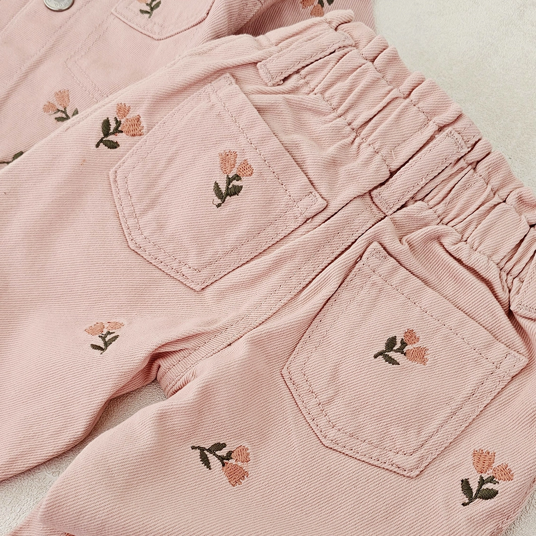 ست کت و شلوار جین گلدار-LK1669 6 ست کت و شلوار جین گلدار-LK1669