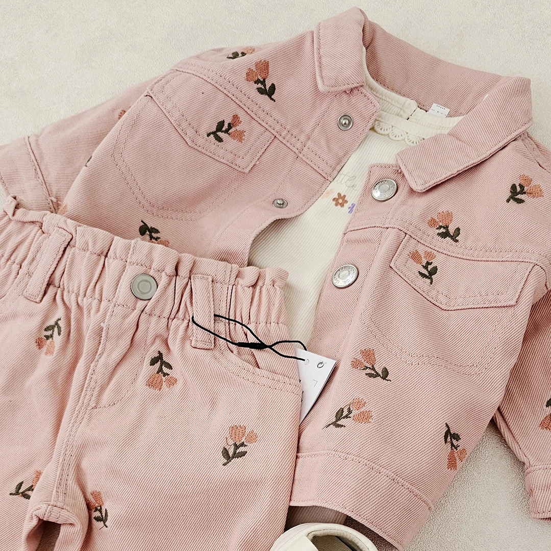 ست کت و شلوار جین گلدار-LK1669 2 ست کت و شلوار جین گلدار-LK1669