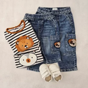 شلوار جین هاپو و بلوز